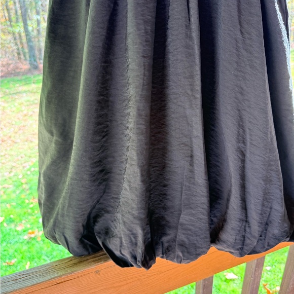 Elegant Black Puff Sleeve Mini Dress - Picture 3 of 6